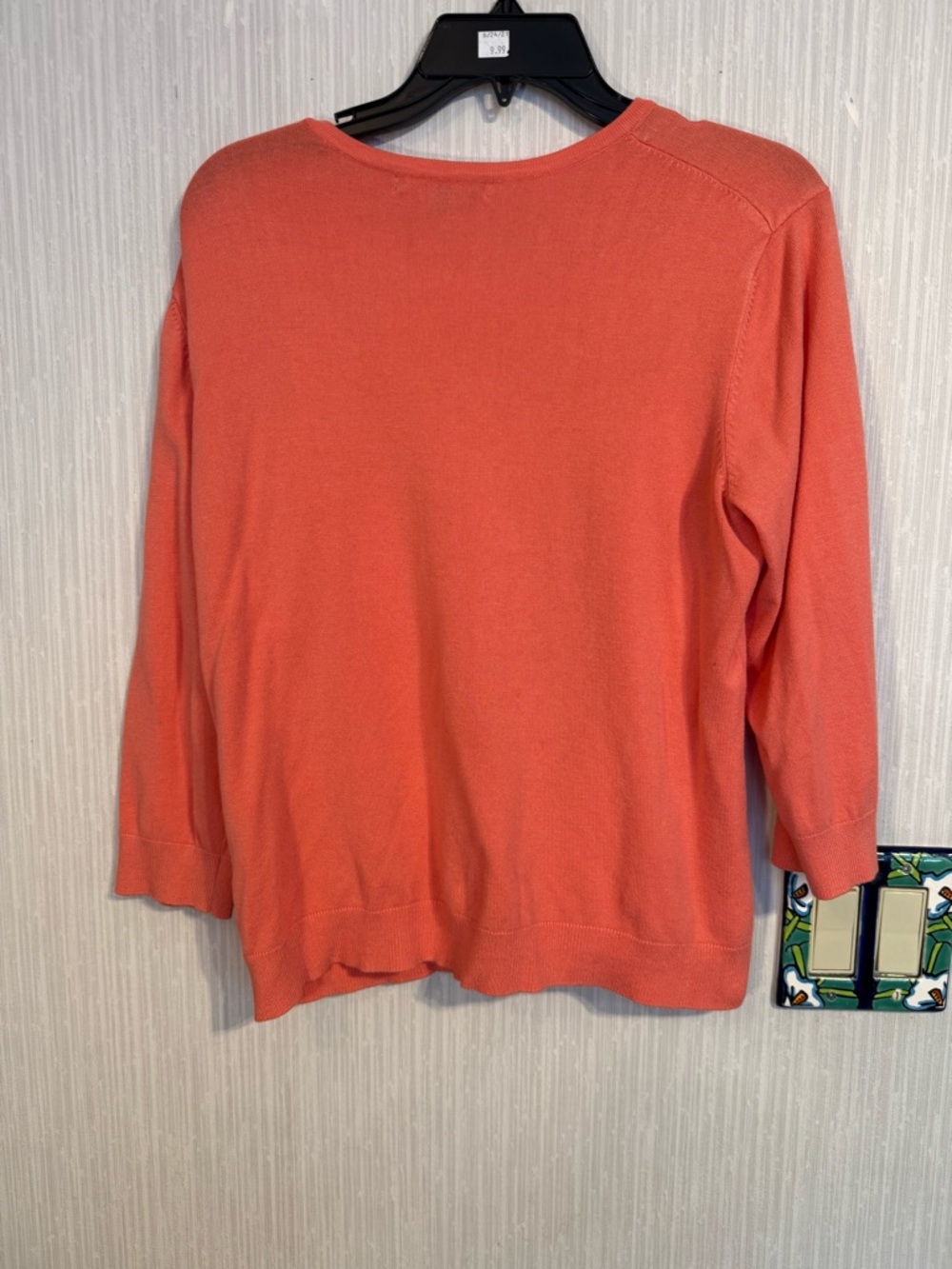 Cable & Gauge Coral Button-Front Cardigan - Picture 6 of 6